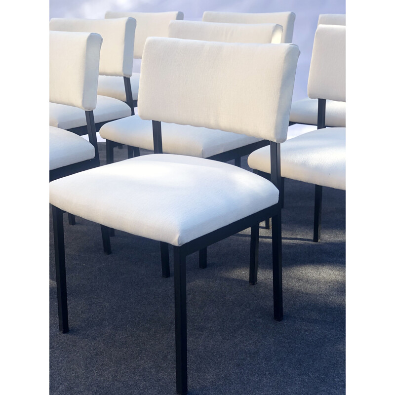 Set of 8 vintage Joseph André Motte chairs, Steiner Edition 1960