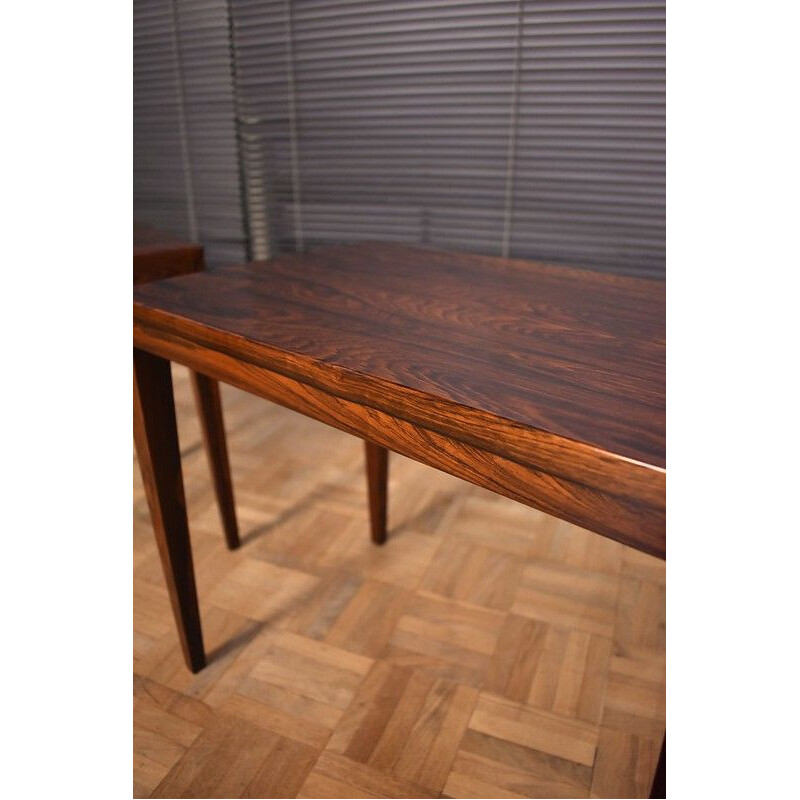 Paire de tables de chevet vintage en palissandre pour Haslev Møbelsnedkeri Severin Hansen Brésilien 