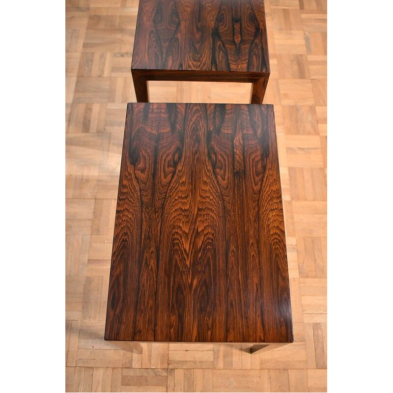 Pair of Vintage Bedside Tables Rosewood For Haslev Møbelsnedkeri Severin Hansen Brazilian 