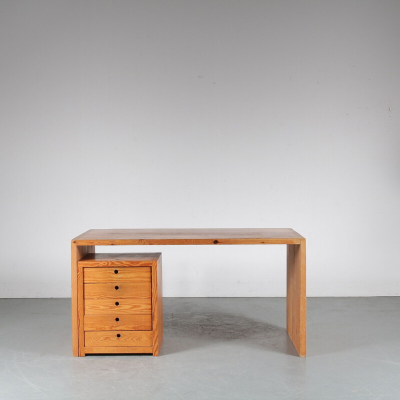 Vintage Pine desk, Ate Van Apeldoorn 1960s