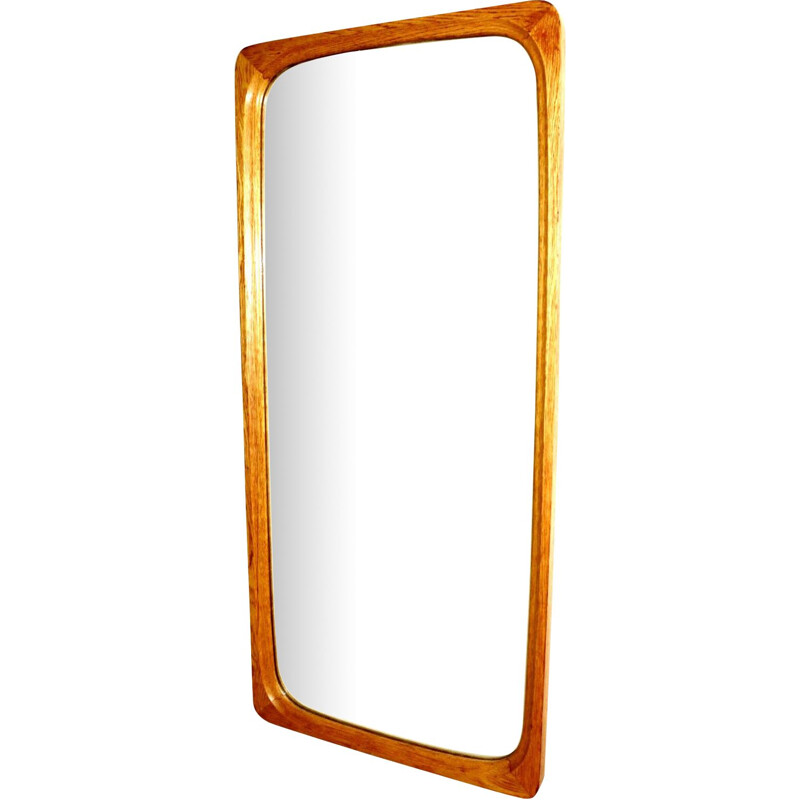 Vintage solid oak mirror, 1960