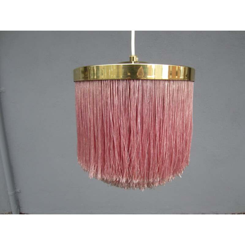 Vintage Scandinavian fringed suspension T605 by Hans-Agne Jakobsson Swedish 1966