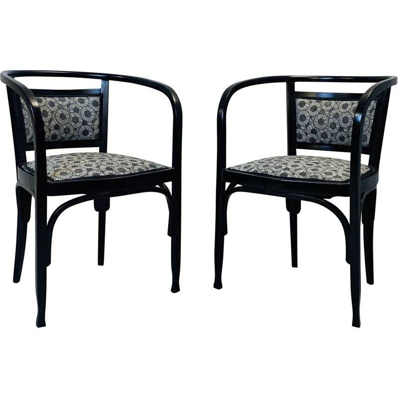 Pair of vintage armchairs by Otto Wagner