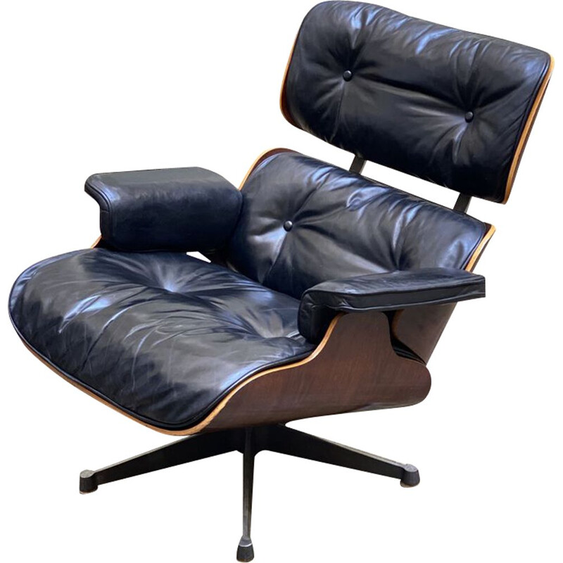 Fauteuil "lounge chair" vintage Charles et Ray Eames 1979
