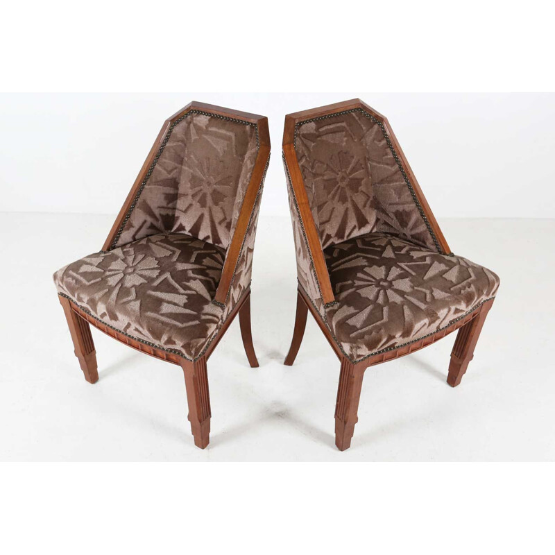 Ein Paar Vintage-Stühle von Gaston und Fernand Saddier Art Deco 1925
