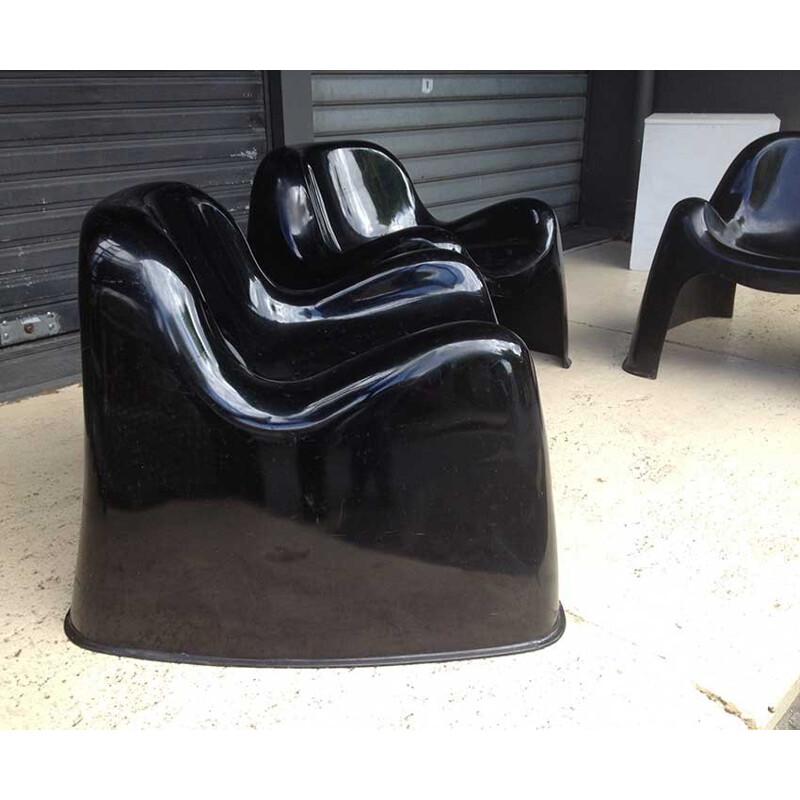Set of 3 Artemide stackable armchairs, Sergio MAZZA - 1960s