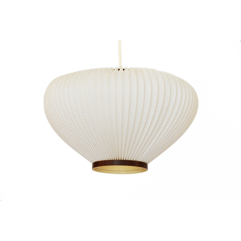 Vintage Pearl shade pendant light by Lars Schiøler for Hoyrup Light. Denmark 1960s