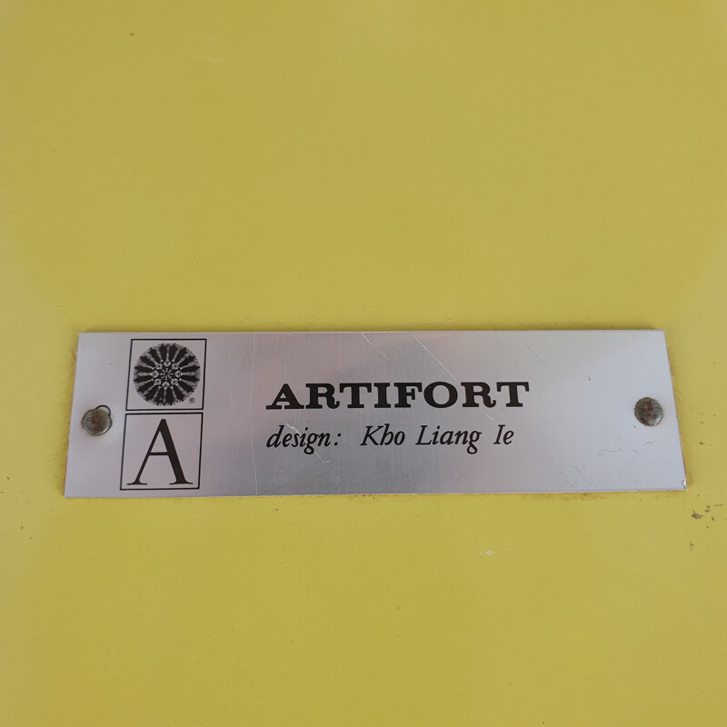Mesa de centro redonda vintage de Kho Liang por Artifort, 1960