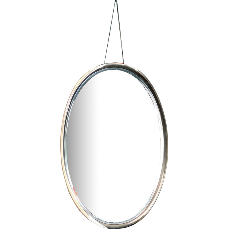 Large  vintage mirror oval by Fontana Arte 1970