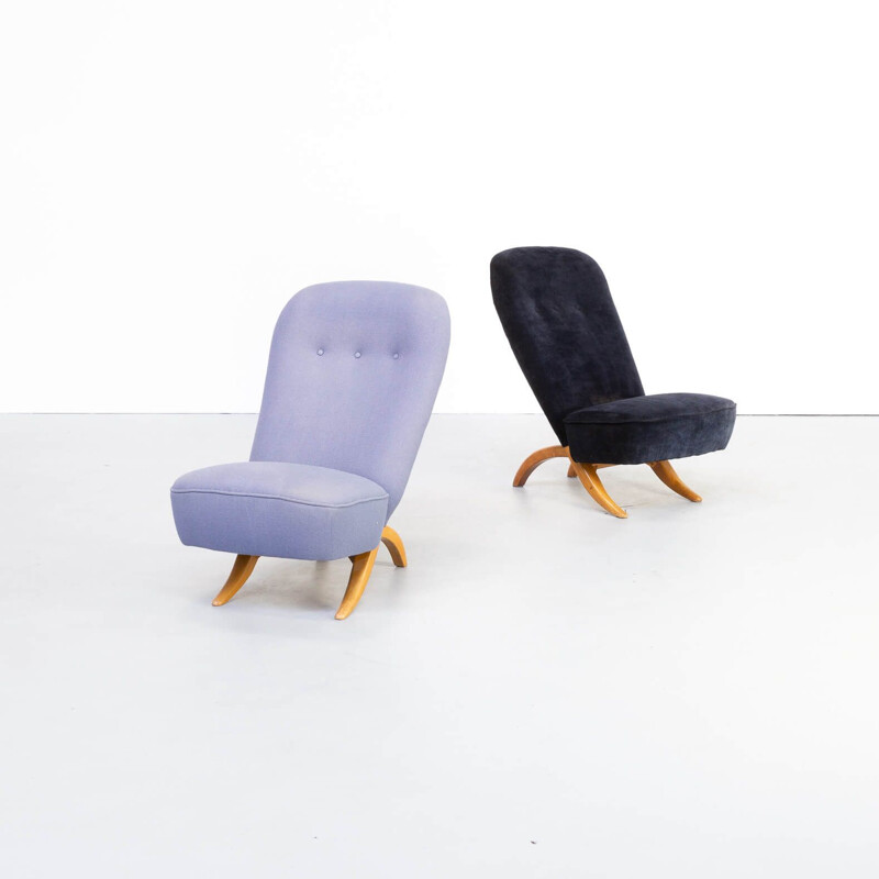 Paire de fauteuils "congo" vintage Theo Ruth pour Artifort 1950
