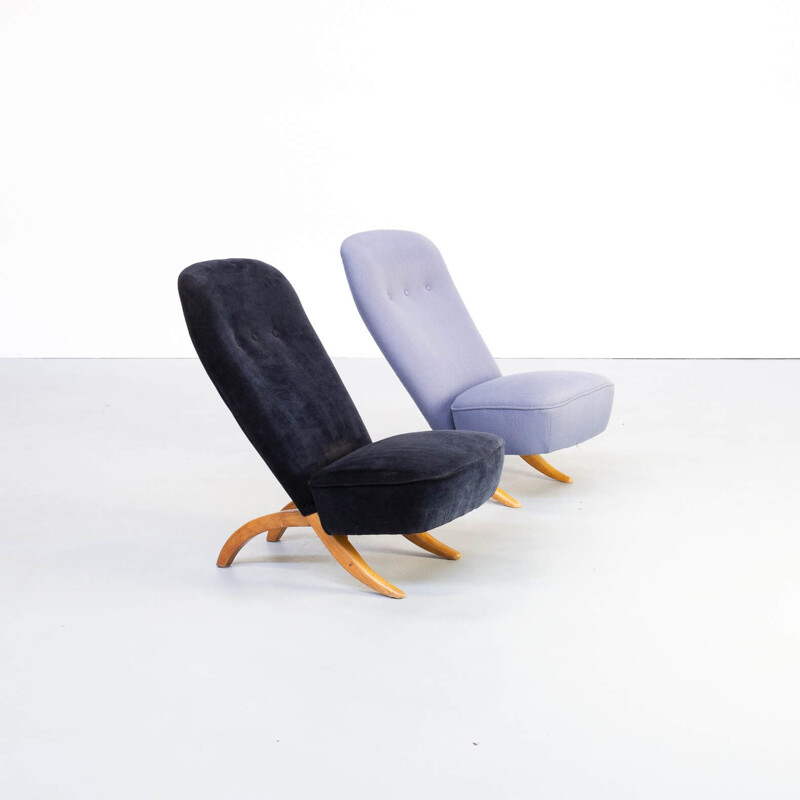 Paire de fauteuils "congo" vintage Theo Ruth pour Artifort 1950