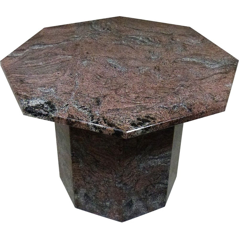 Table d'appoint vintage en granite 1970