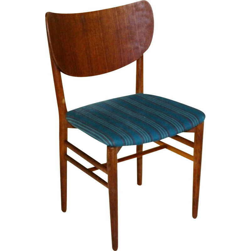 Teca e cadeira de carvalho Vintage, Dinamarca, 1950