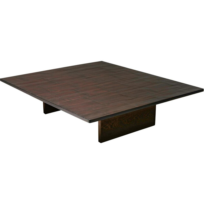 Vintage Coffee Table Axel Vervoordt Wenge and Bamboo 1980s