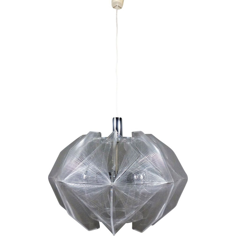 Large vintage hanging lamp by Paul Secon for Sompex, Germany