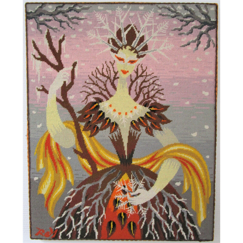 Vintage Tapestry 'Winter' by Rey
