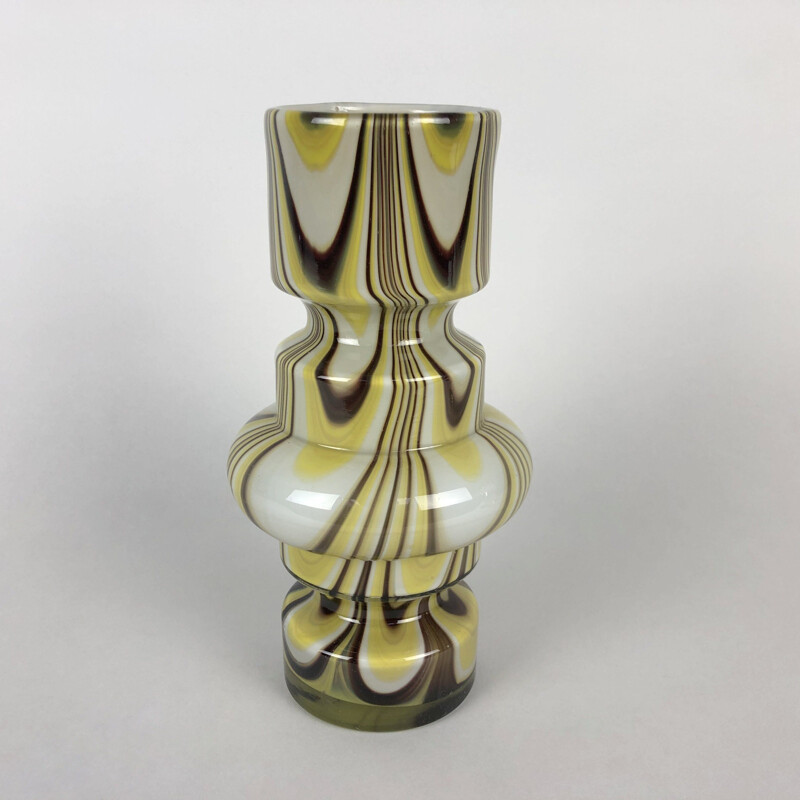 Vase vintage en verre de Murano par Carlo Moretti 1970