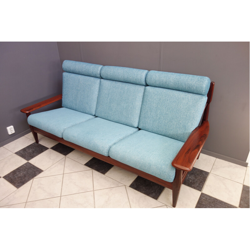 Vintage 3 seat sofa Rosewood  Mahogany Brazillian 1960s