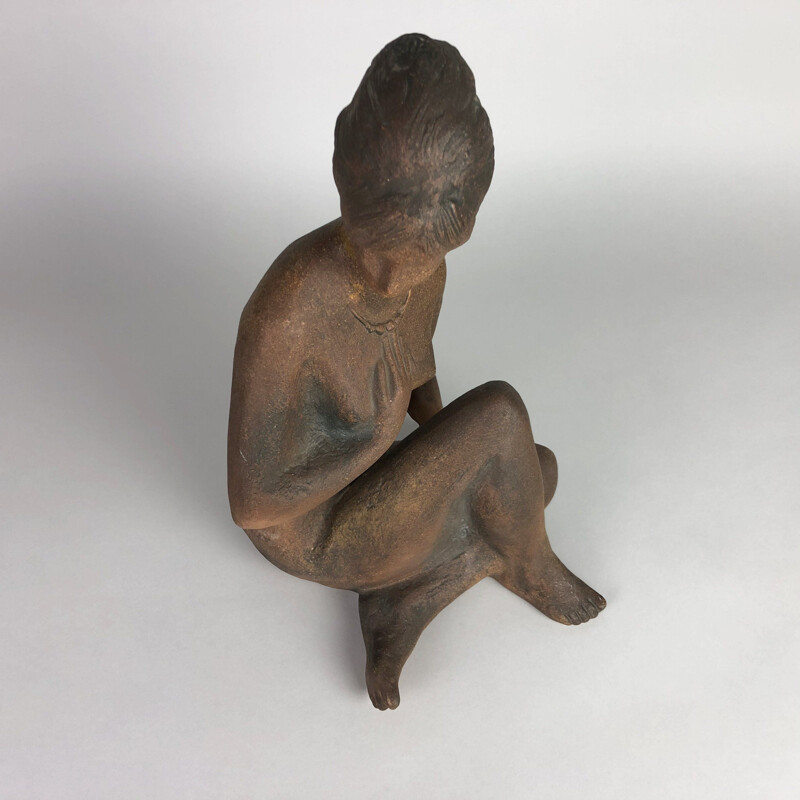 Mid-century Sculpture Signed by Bohumil Kokrda, 1967 