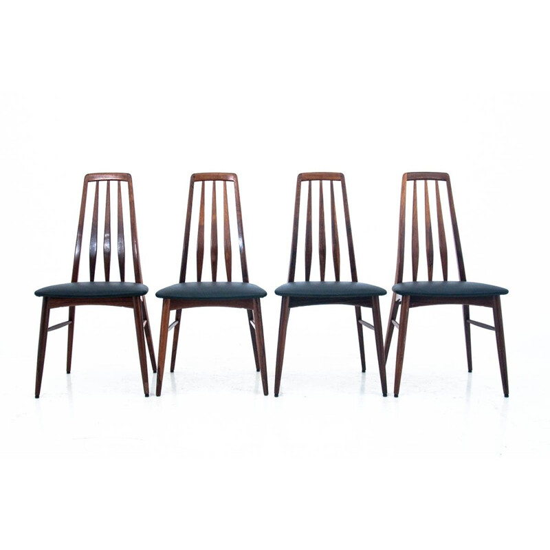 Ensemble de 4 chaises vintage Niels Koefoed Danois 1960