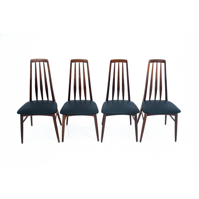 Ensemble de 4 chaises vintage Niels Koefoed Danois 1960