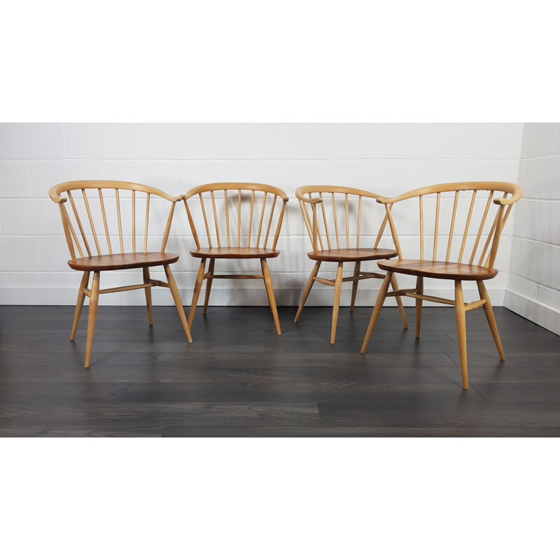 4 Vintage Horn Chairs Ercol Cow 1960s