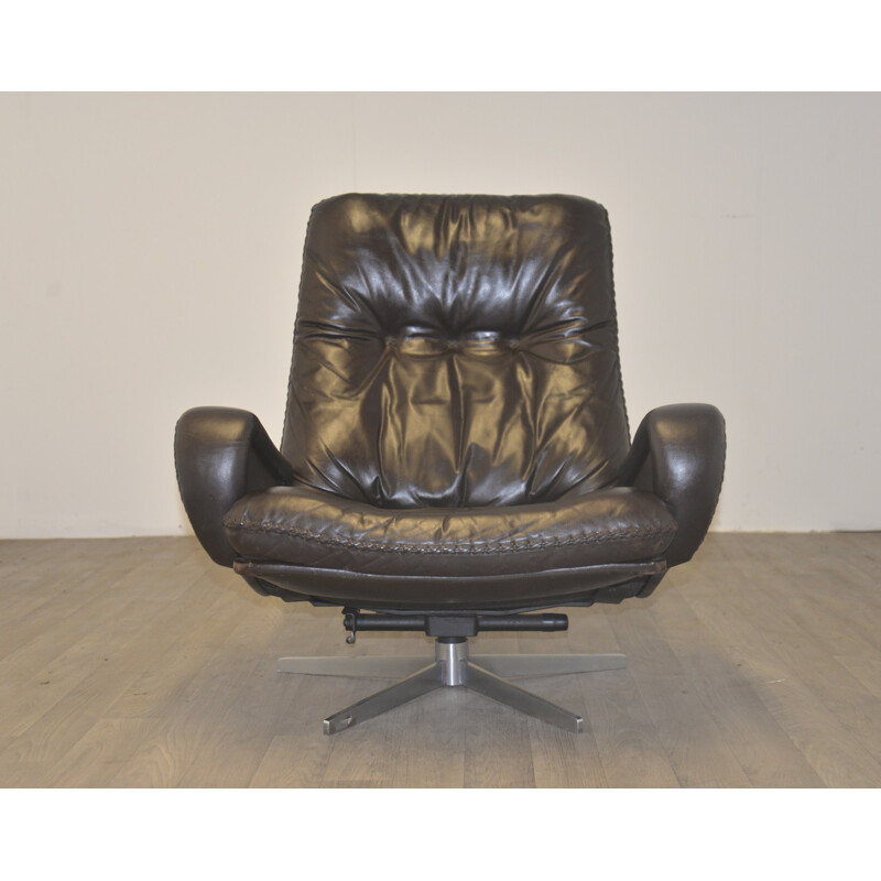 De Sede "S 231" armchair in dark brown leather - 1960s