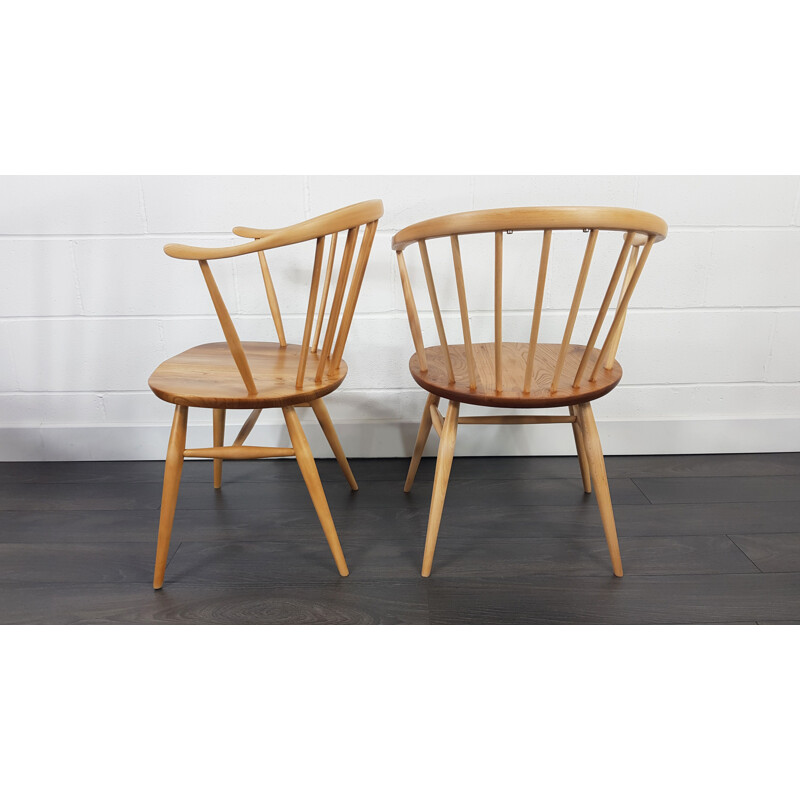 4 Vintage Horn Chairs Ercol Cow 1960s