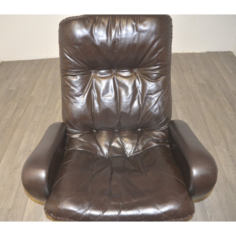 De Sede "S 231" armchair in dark brown leather - 1960s