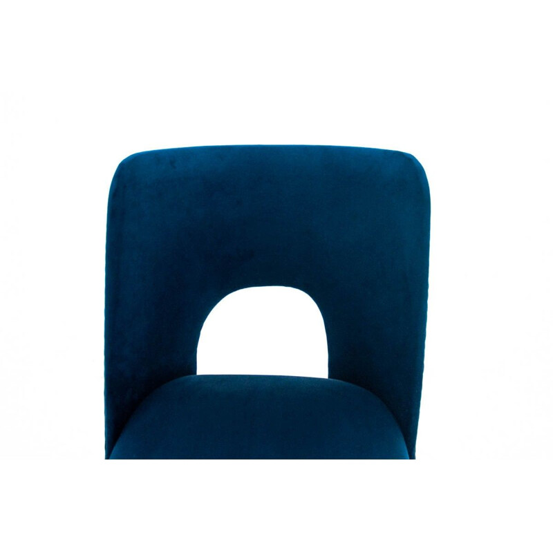 4 chaises vintage en bleu marine 1960