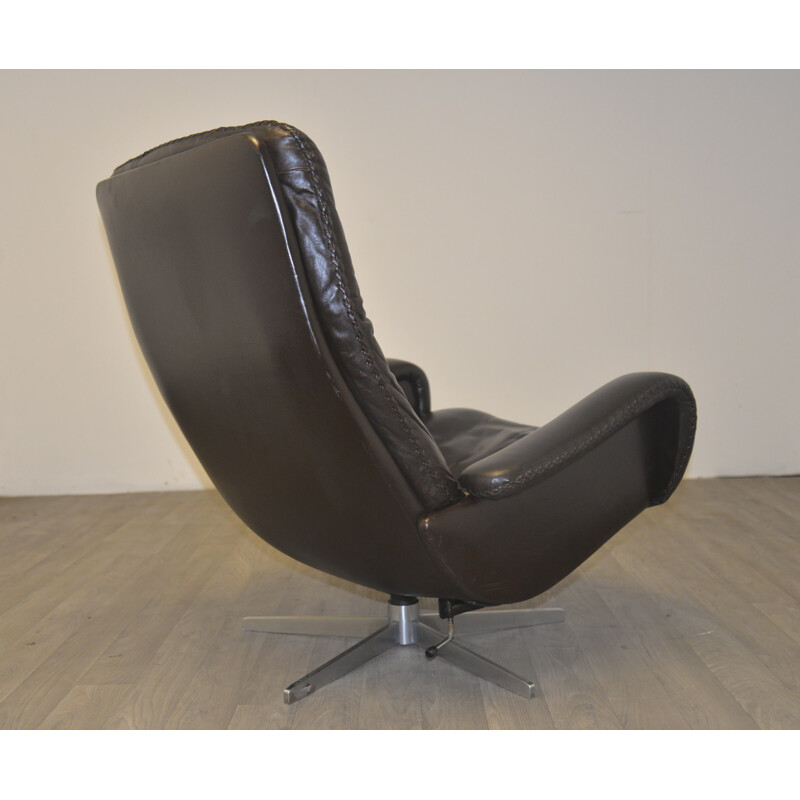 De Sede "S 231" armchair in dark brown leather - 1960s