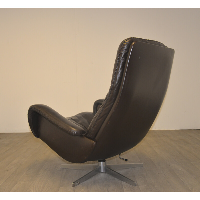 De Sede "S 231" armchair in dark brown leather - 1960s