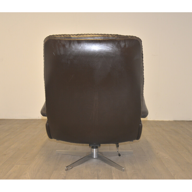 Fauteuil "S 231" De Sede en cuir marron foncé - 1960