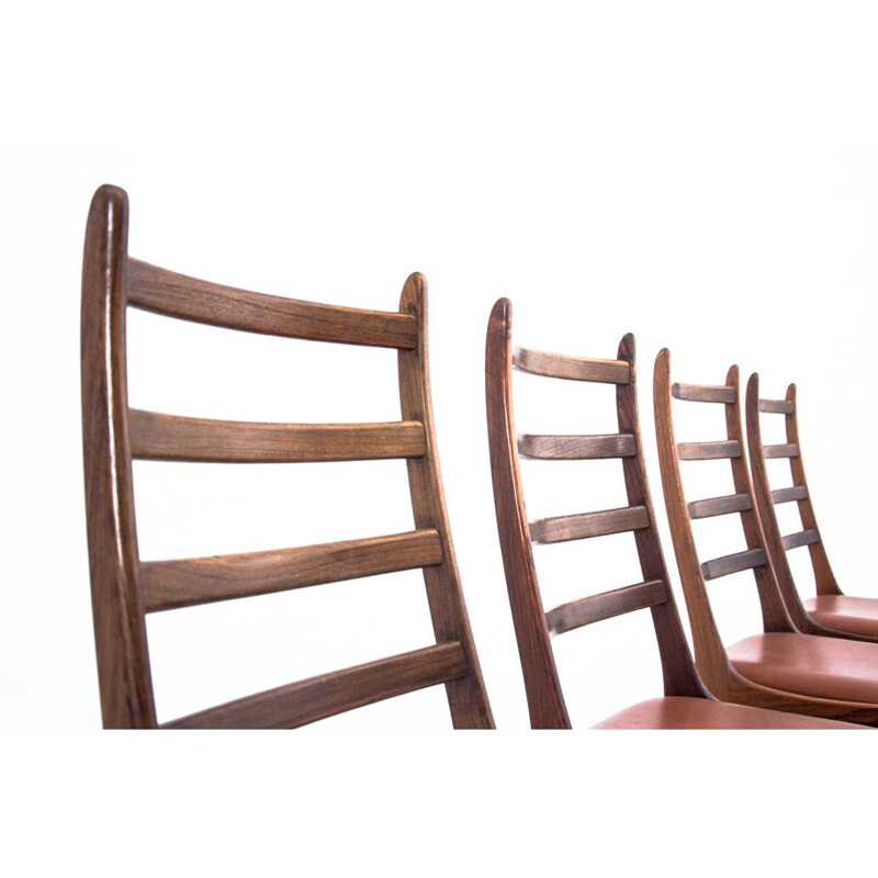 4 sillas vintage de palisandro de Kai Kristiansen, 1960