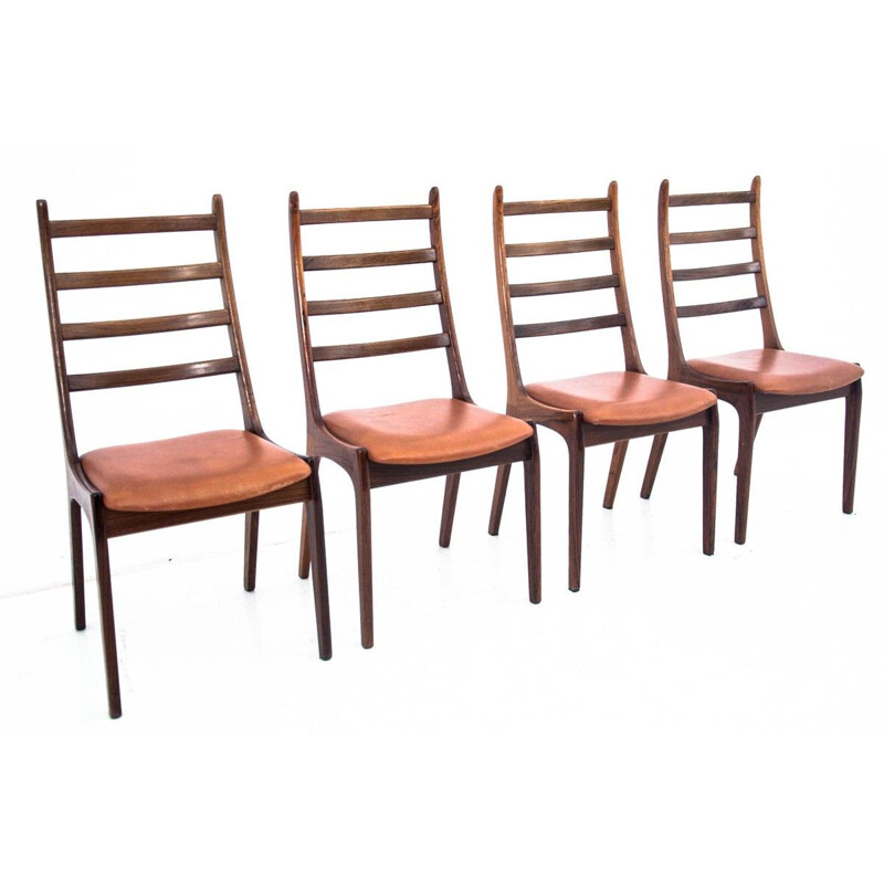 4 vintage rosewood chairs by Kai Kristiansen, 1960