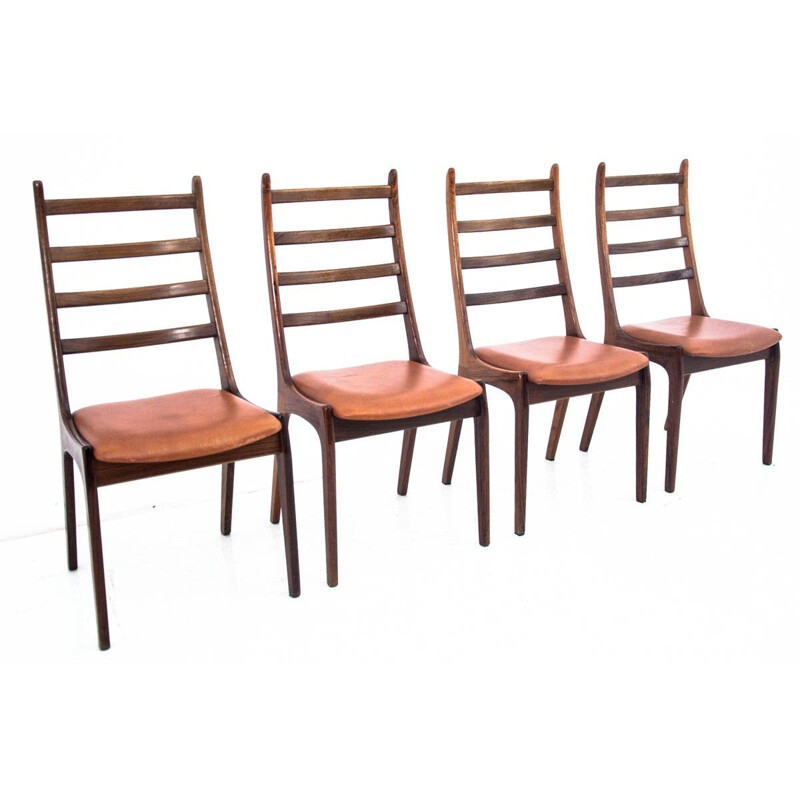 4 vintage rozenhouten stoelen van Kai Kristiansen, 1960