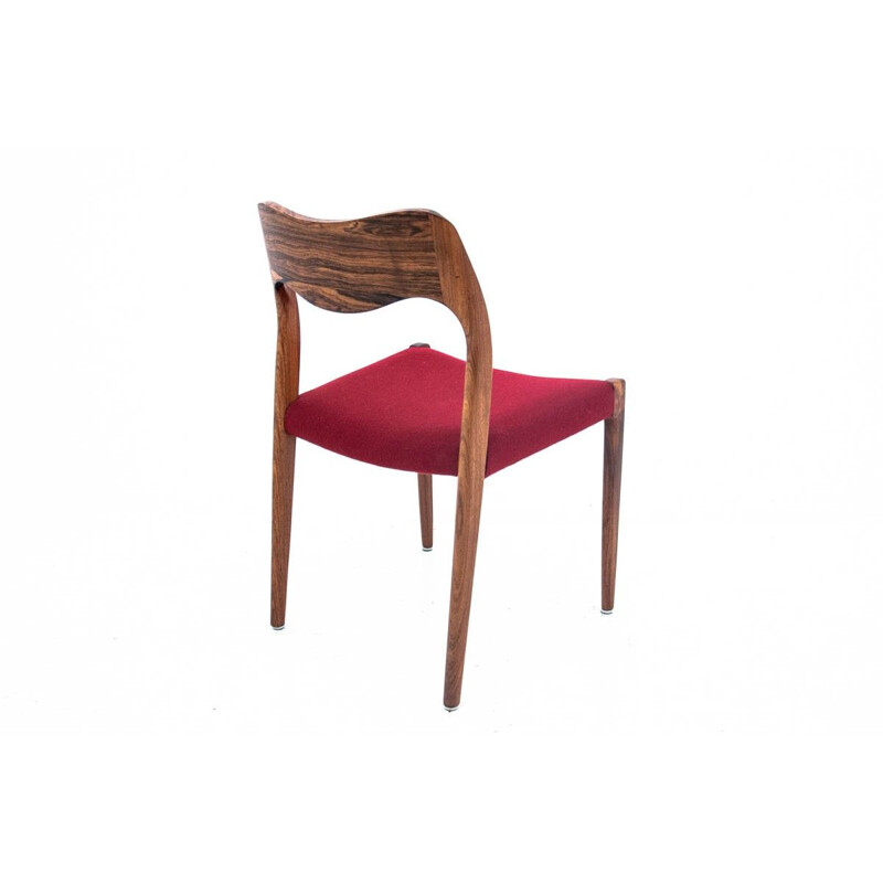 6 vintage rosewood chairs, Niels O. Møller, Denmark, 1960s