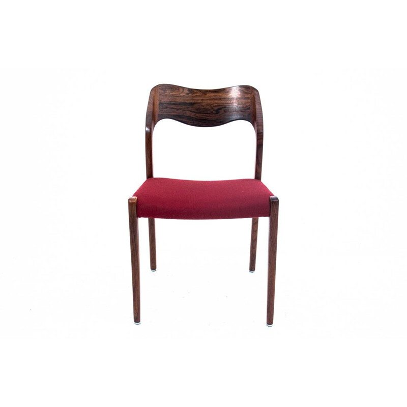 6 vintage rosewood chairs, Niels O. Møller, Denmark, 1960s