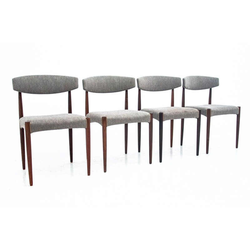 4 chaises vintage en palissandre Danois 1960