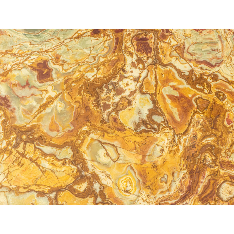 Vintage coffee table onyx marble in brown 1960s