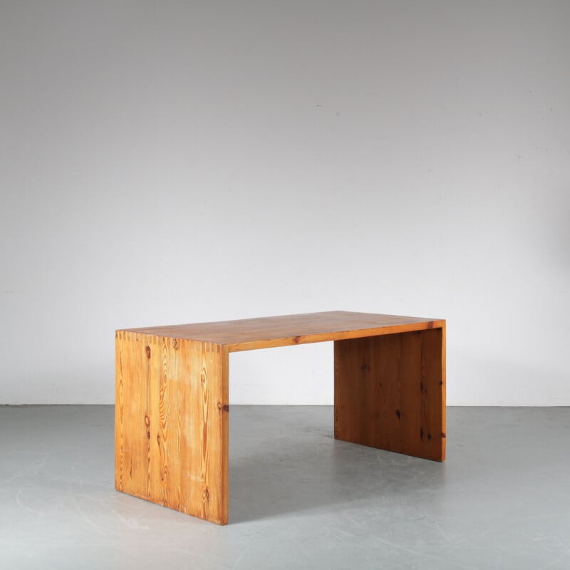 Vintage Pine desk, Ate Van Apeldoorn 1960s