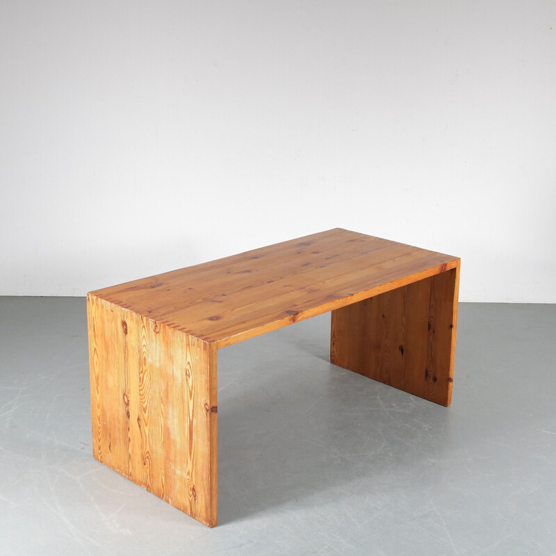 Vintage Pine desk, Ate Van Apeldoorn 1960s