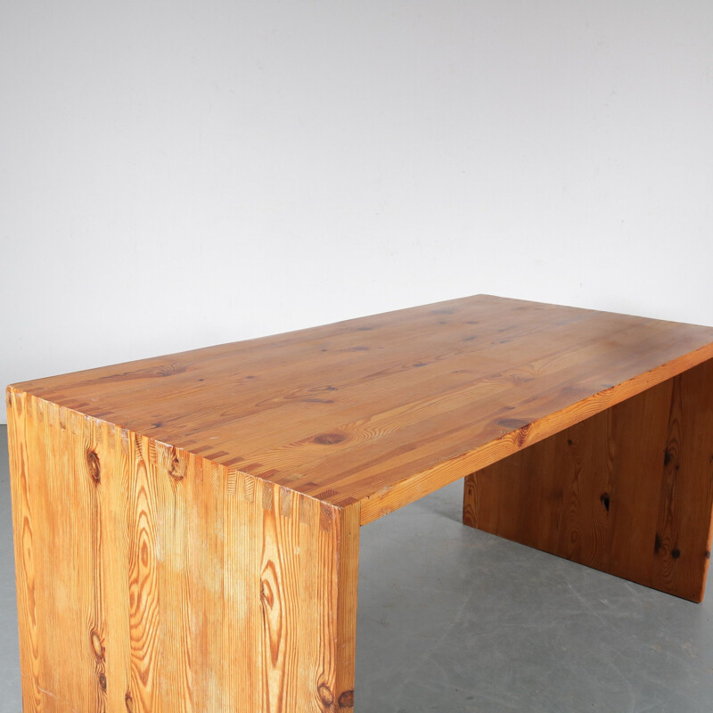 Vintage Pine desk, Ate Van Apeldoorn 1960s