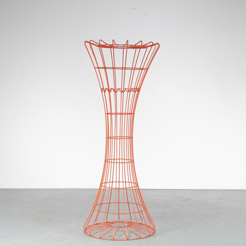 Vintage orange wire coat rack by Verner Panton for Fritz Hansen, Denmark 1960