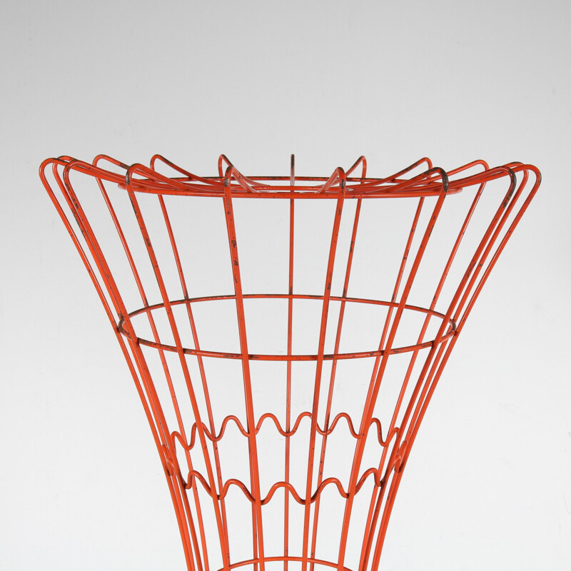 Vintage orange wire coat rack by Verner Panton for Fritz Hansen, Denmark 1960