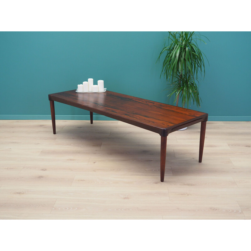 Vintage coffee table, Rosewood B.C. Møbler Vejle Danish 1970s