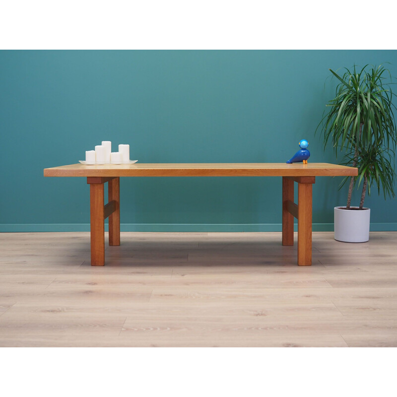 Vintage coffee table in solid ash, Denmark 1980