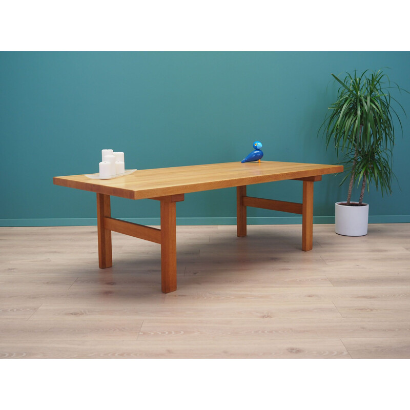 Vintage coffee table in solid ash, Denmark 1980