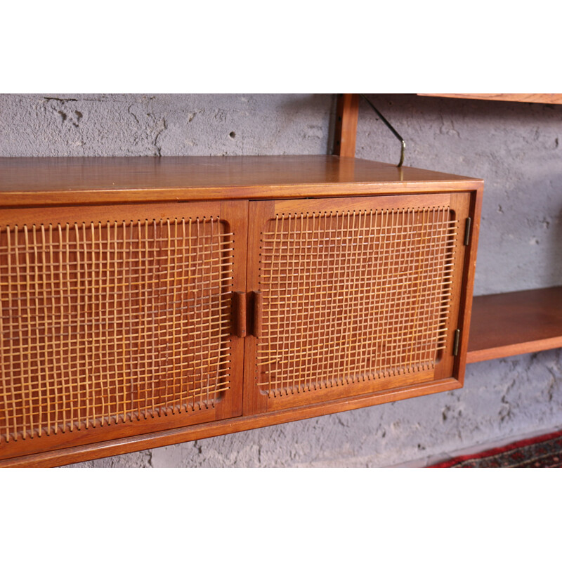 Mid Century Teak Wall Unit by Gustav Bahus, Norway 1960s