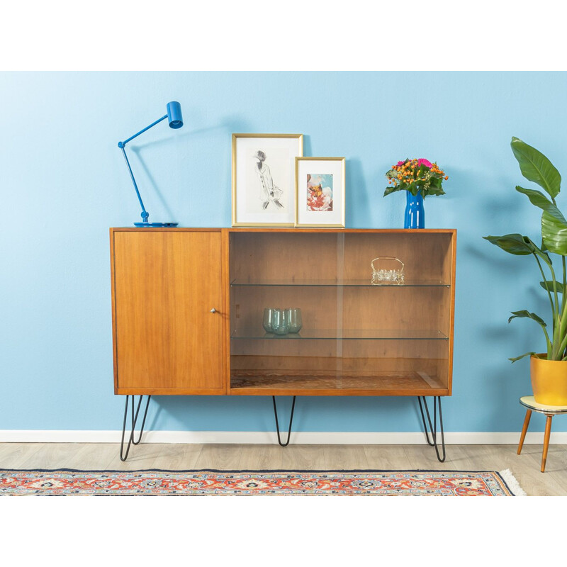 Vintage showcase  in walnut veneer 1950s